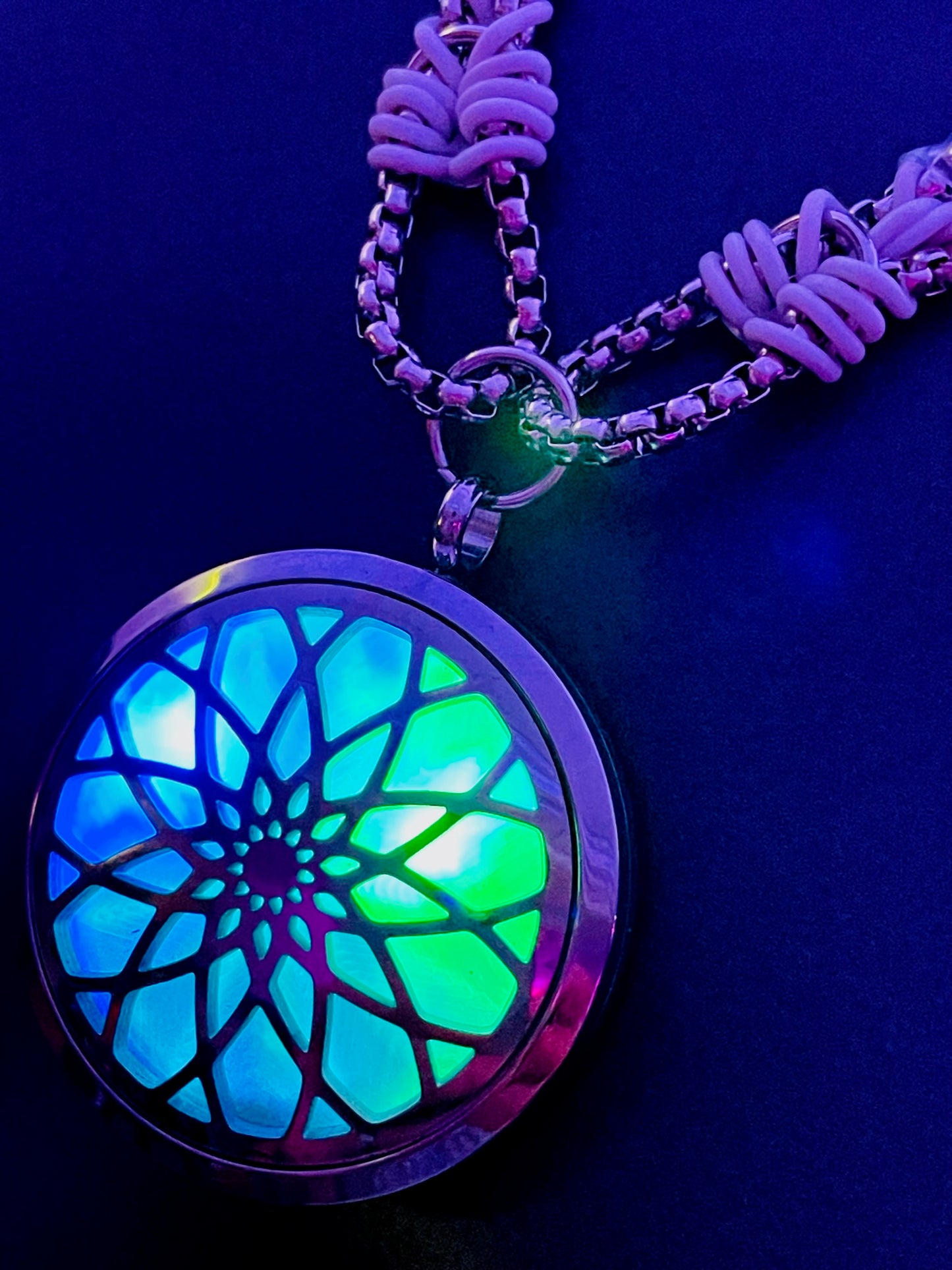 Silver “Kaleidoscope” Pendant on Chain