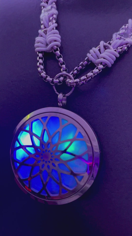 Silver “Kaleidoscope” Pendant on Chain